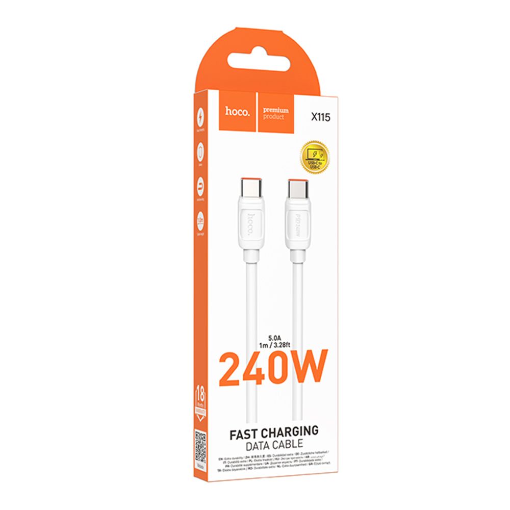 Купить USB HOCO X115 TYPE-C TO TYPE-C 240W_2
