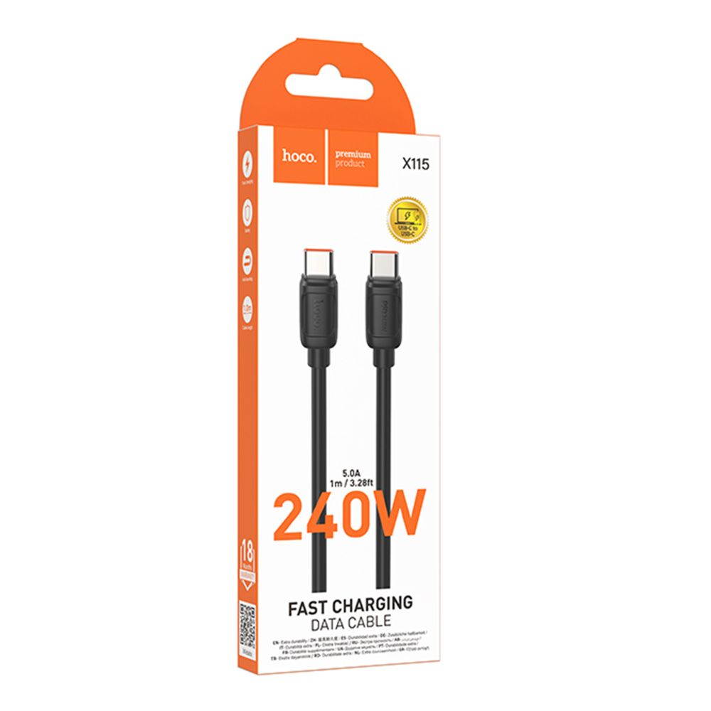 Купить USB HOCO X115 TYPE-C TO TYPE-C 240W_1