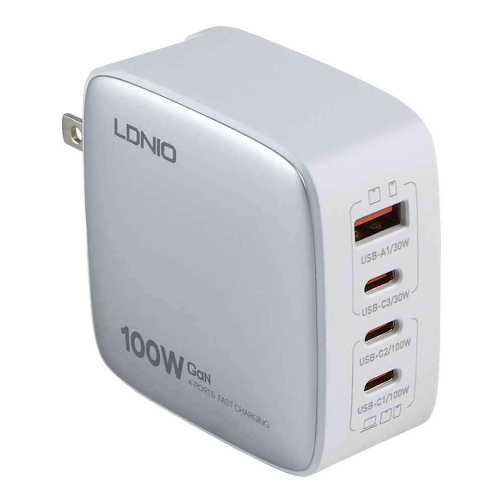 Купить СЕТЕВОЕ ЗАРЯДНОЕ УСТРОЙСТВО LDNIO Q408 100W 3USB-C/1USB+TYPE-C TO TYPE-C_3
