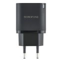 Купить СЕТЕВОЕ ЗАРЯДНОЕ УСТРОЙСТВО BOROFONE BA84A 1USB-C PD/QC 30W+TYPE-C TO TYPE-C