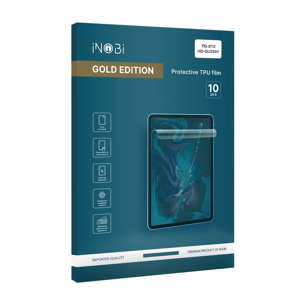 Купить ГИДРОГЕЛЬ ПЛЁНКА ДЛЯ ПЛАНШЕТА INOBI GOLD TG-012 / 10 ШТУК (МАТОВАЯ)