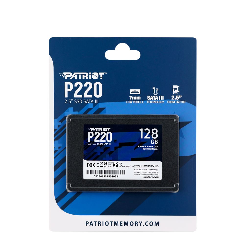 Купить SSD ДИСК PATRIOT P220 128GB 2.5" 7MM SATAIII (P220S128G25)