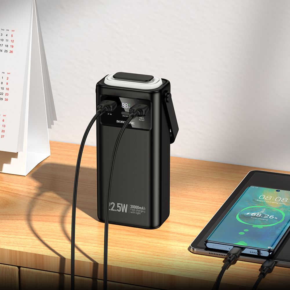 Купить POWER BANK BOROFONE BJ65 HIGH 22.5W+PD20W+FOUR-CABLES 30000MAH_7