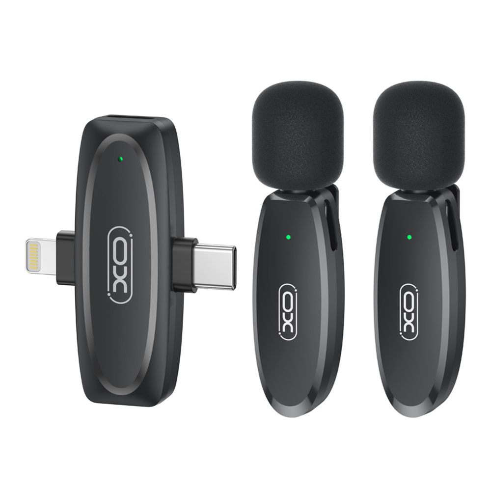 Купить МИКРОФОН ПЕТЛИЧНЫЙ БЕСПРОВОДНОЙ XO MKF010 TWIN TYPE-C+IP
