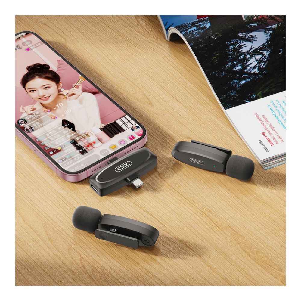 Купить МИКРОФОН ПЕТЛИЧНЫЙ БЕСПРОВОДНОЙ XO MKF010 TWIN TYPE-C+IP_6