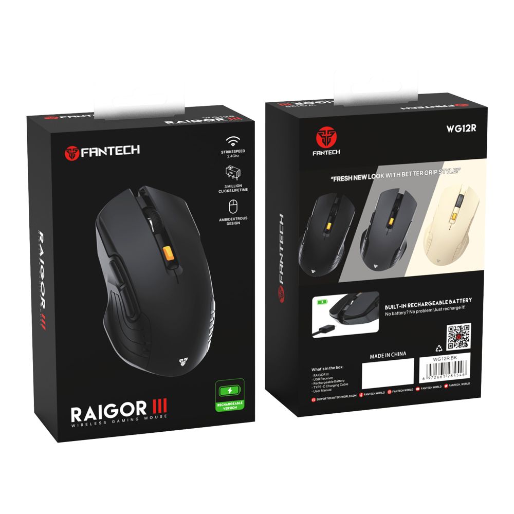 Купить WIRELESS МЫШЬ ИГРОВАЯ FANTECH WG12R RAIGOR III_1