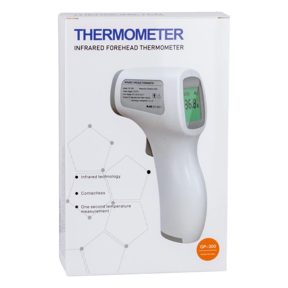 Купить БЕСКОНТАКТНЫЙ ТЕРМОМЕТР GP300 МЯТАЯ УПАКОВКА