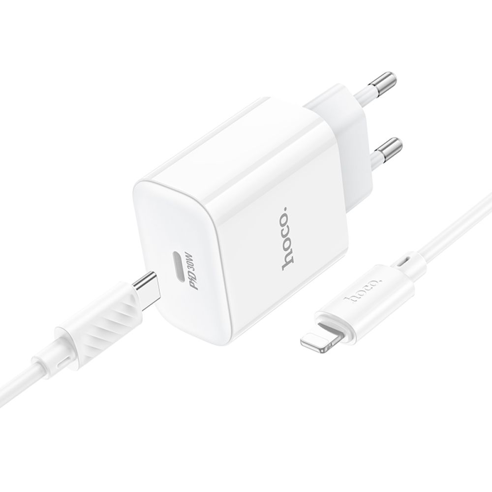 Купить СЕТЕВОЕ ЗАРЯДНОЕ УСТРОЙСТВО HOCO C76A PRO 1USB-C PD/QC 30W+TYPE-C TO LIGHTNING_2