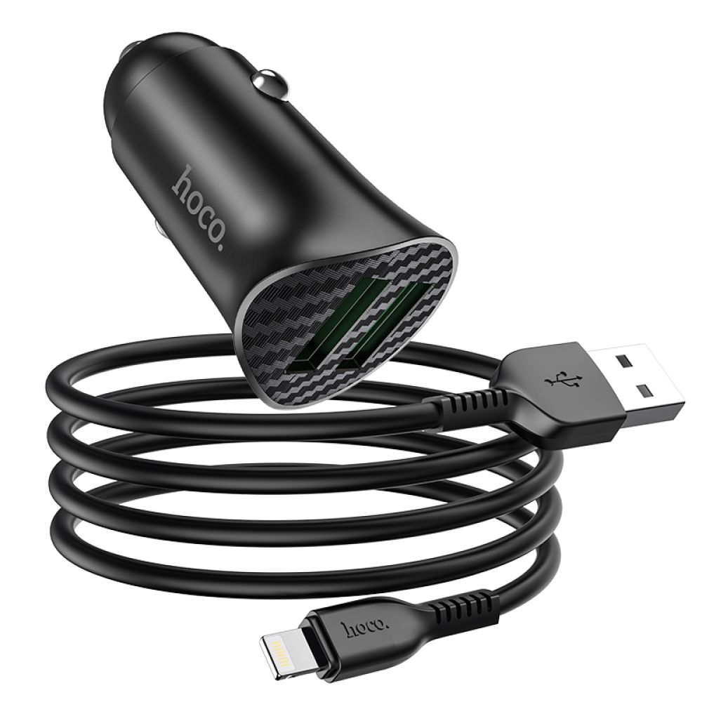 Купить АВТО ЗАРЯДНОЕ УСТРОЙСТВО HOCO Z39 QC3.0 LIGHTNING 2USB_2