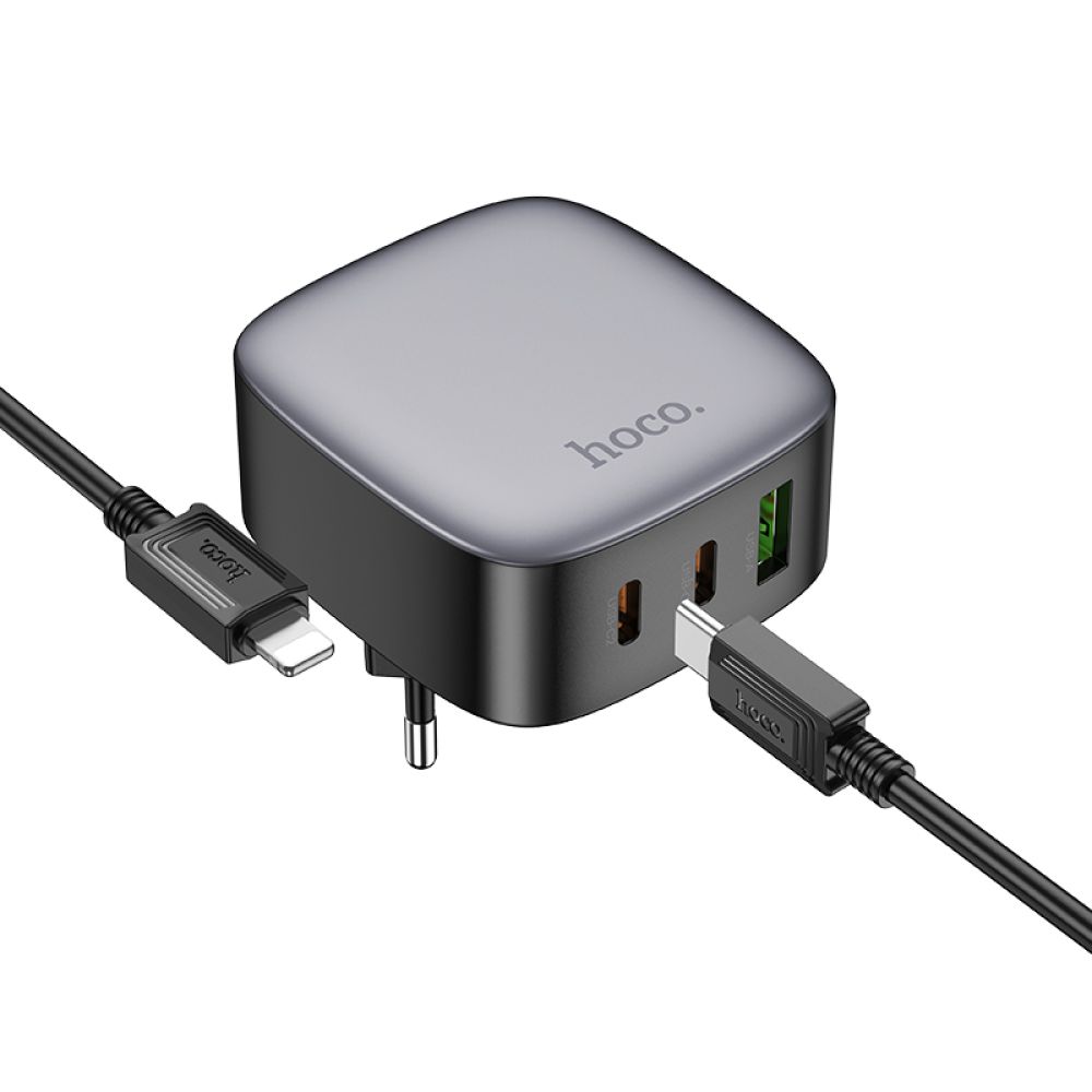 Купить СЕТЕВОЕ ЗАРЯДНОЕ УСТРОЙСТВО HOCO CS33A 1USB/2USB-C PD/QC 30W+TYPE-C TO LIGHTNING_4